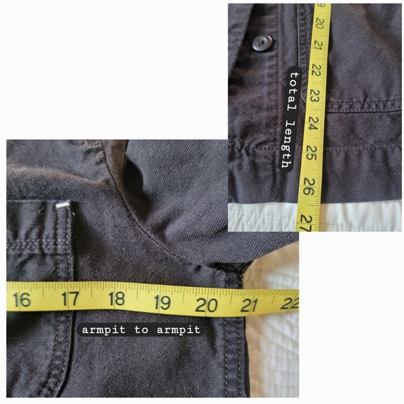 Everlane Black Cotton Canvas Chore Utility Jacket Shacket Size Medium - Picture 8 of 10